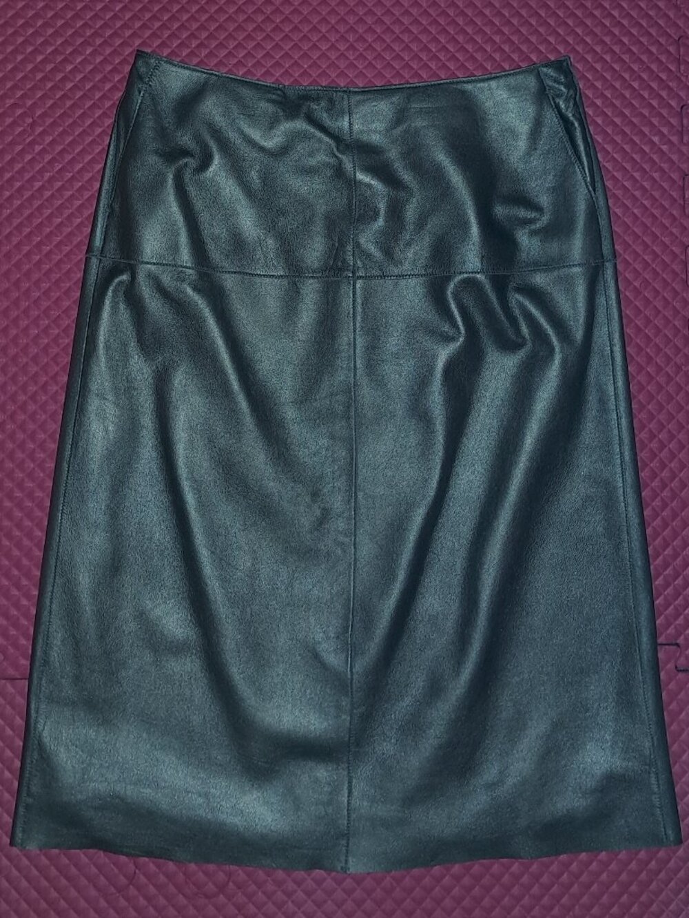 J. CREW 100% Genuine Leather Never Used Skirt Bronze Color Two Front Pockets